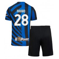 Inter Milan Benjamin Pavard #28 Domáci Detský futbalový dres 2024-25 Krátky Rukáv (+ trenírky)